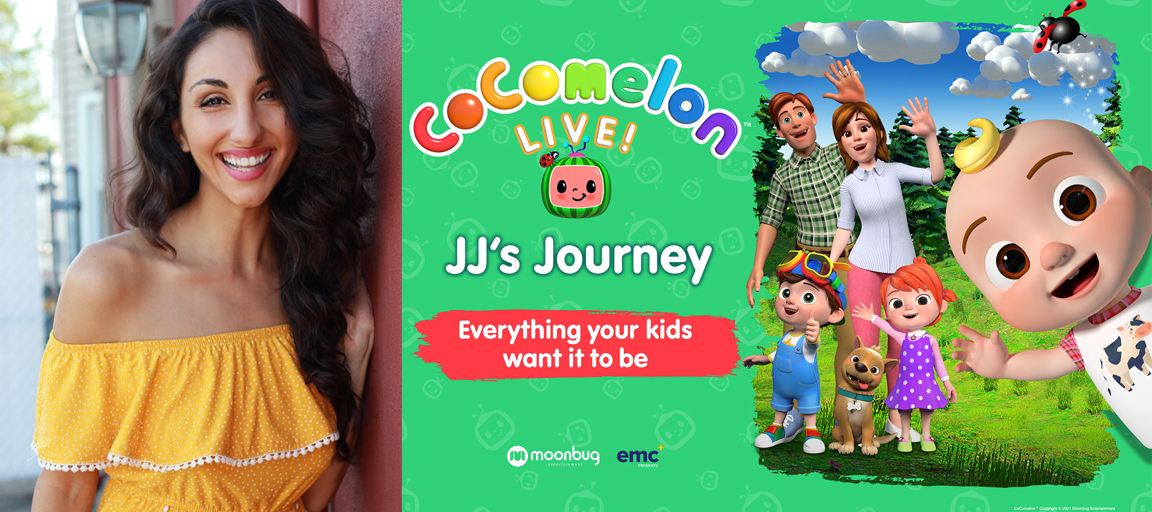 Catch Kristina on the brand new national tour of Cocomelon Live! JJ's Journey 2022